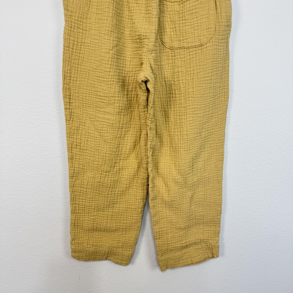 Madewell Pants Women's Medium Yellow Cotton Gauze Pull On Relaxed Cropped SU21 - Picture 7 of 15